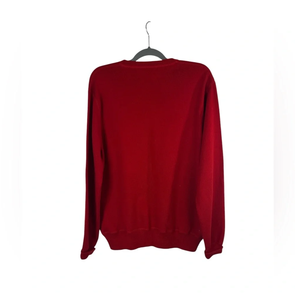 Polo Ralph Lauren men’s red cotton crewneck sweater size‎ large preppy classic